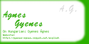 agnes gyenes business card
