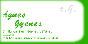 agnes gyenes business card